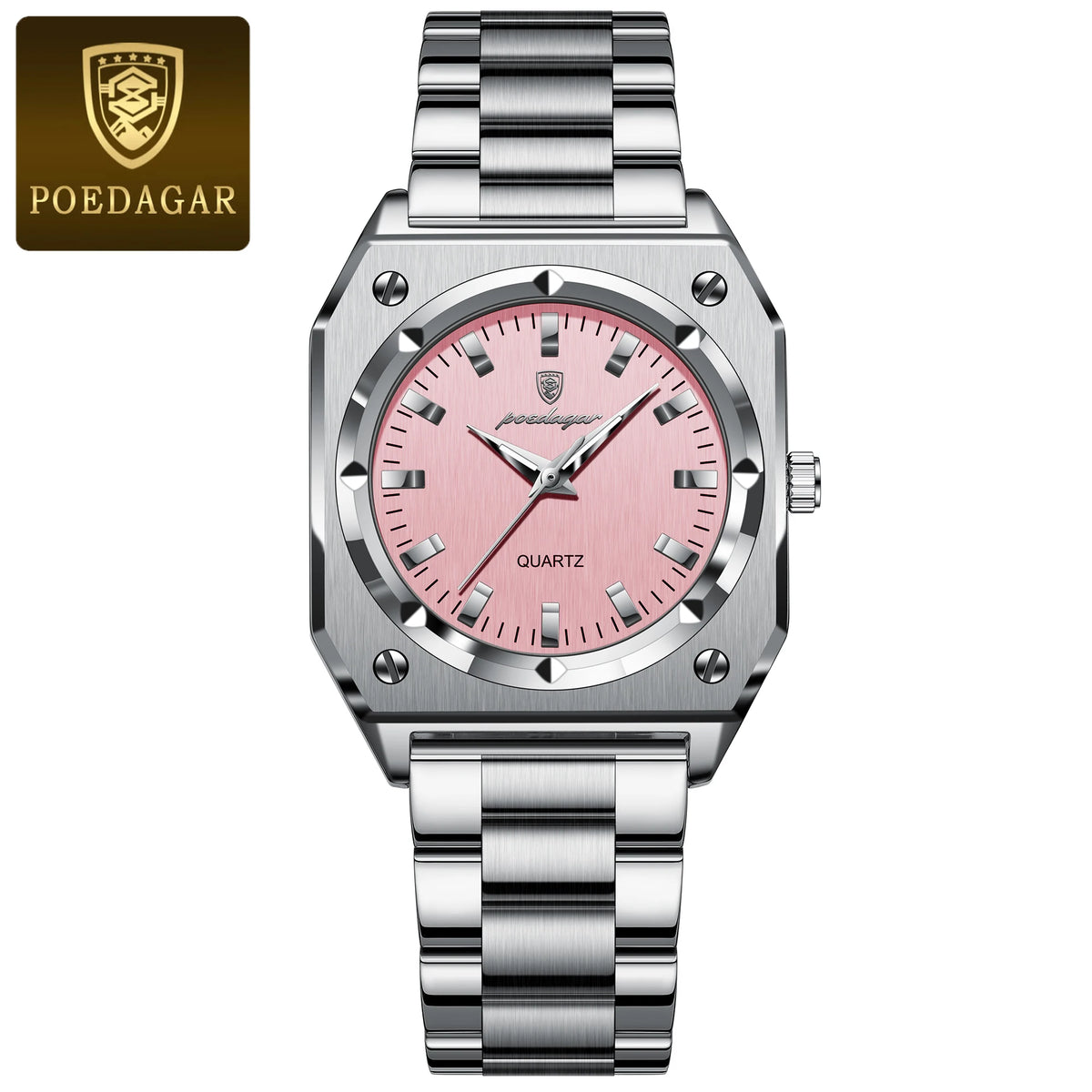 Poedagar 788 Women's Luxury Quartz Watch – Stainless Steel Band, Waterproof, Luminous