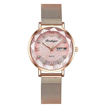 Poedagar 3011 Women's Luxury Quartz Watch – Stainless Steel Band, Waterproof, Luminous, Date