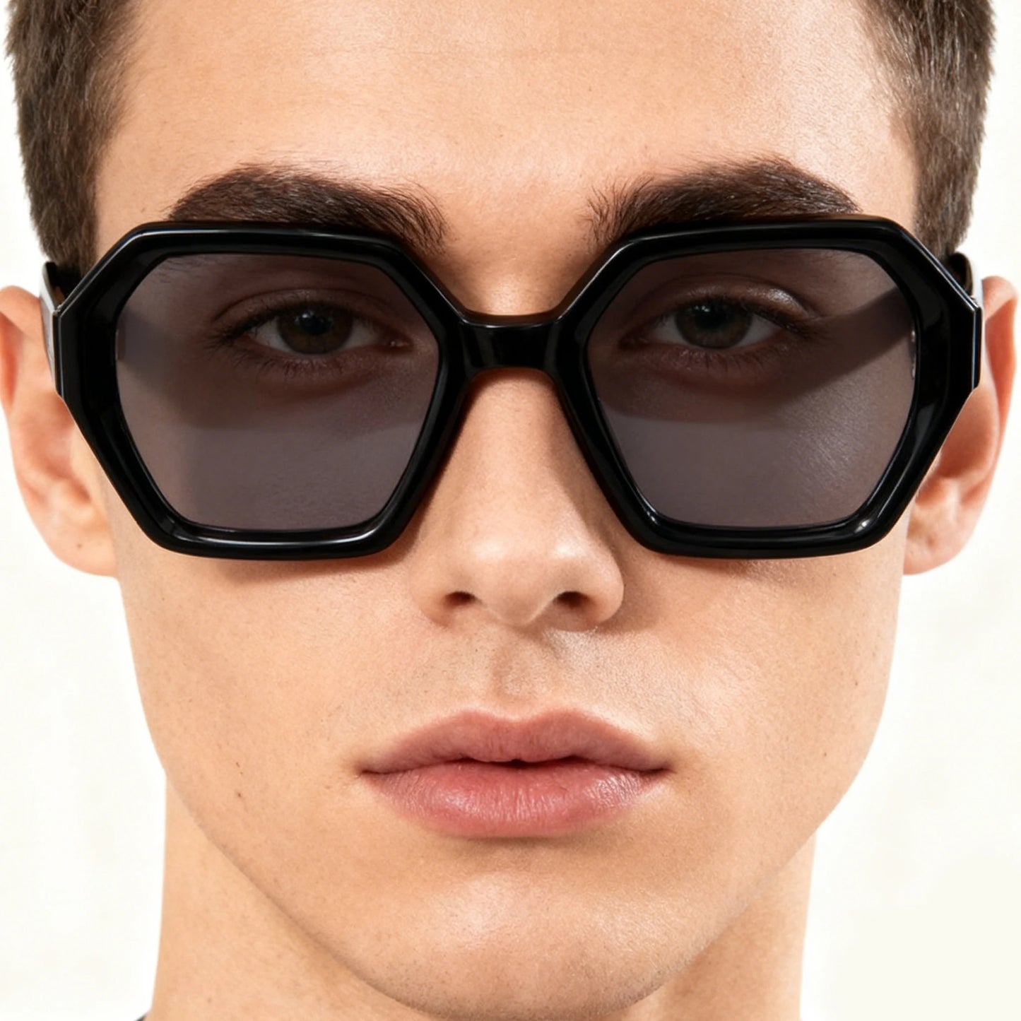 MCROONS Handmade Retro Square Acetate Sunglasses, UV400 TAC Lens, Unisex
