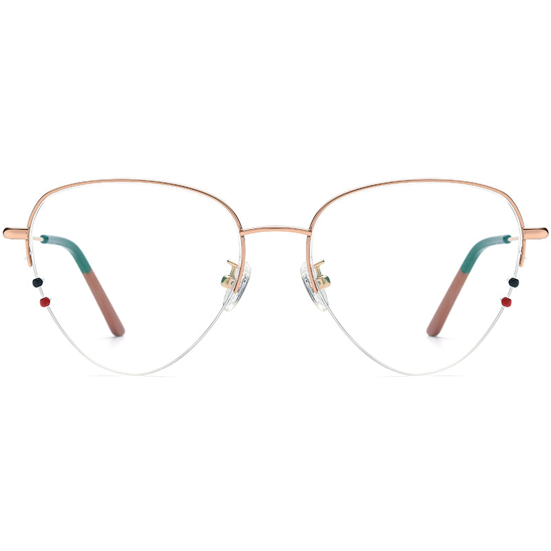 Oversized Cat Eye Titanium Optical Glasses Frame - MCROONS - side view