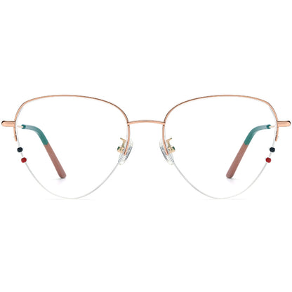 Oversized Cat Eye Titanium Optical Glasses Frame - MCROONS - side view