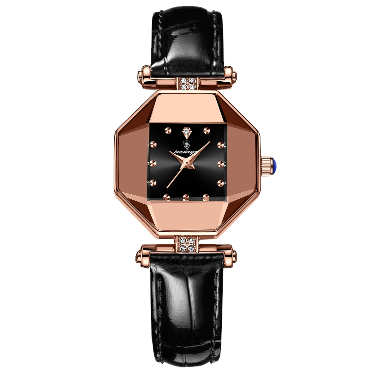 Poedagar 368 Women's Luxury Quartz Watch – Leather Strap, Waterproof