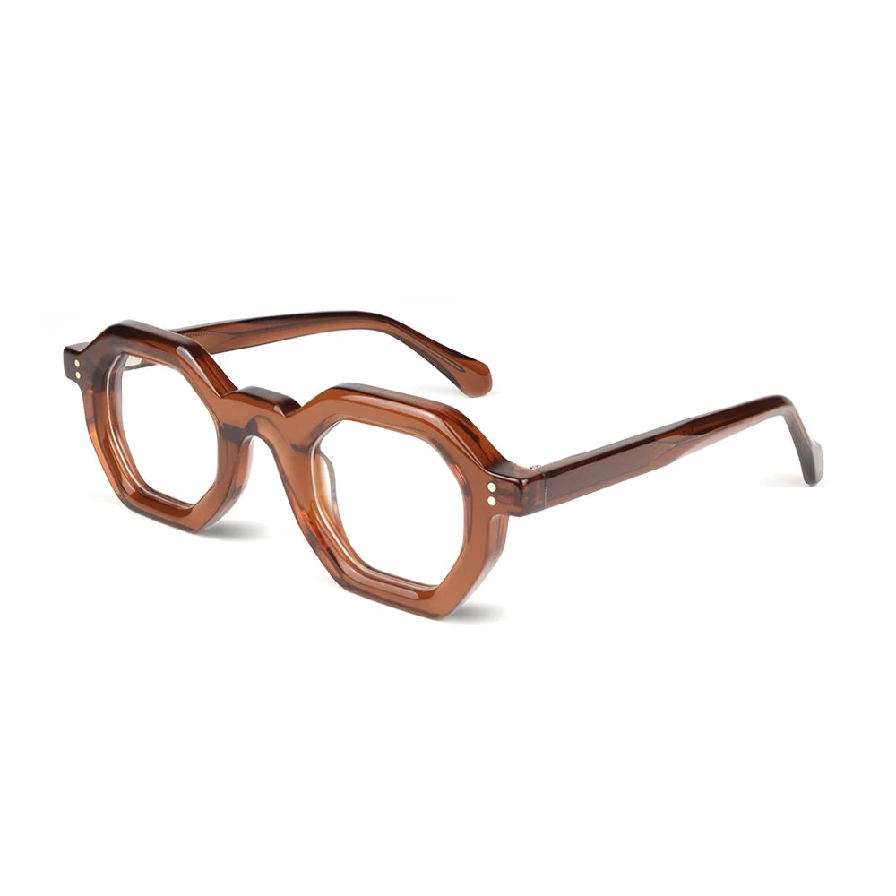 MCROONS Business Square Acetate Glasses — Full Rim, Men
