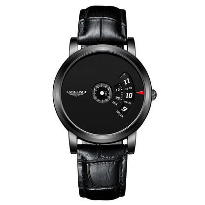 Poedagar 606 Men's Luxury Chronograph Quartz Watch – Leather Strap, Waterproof, Date