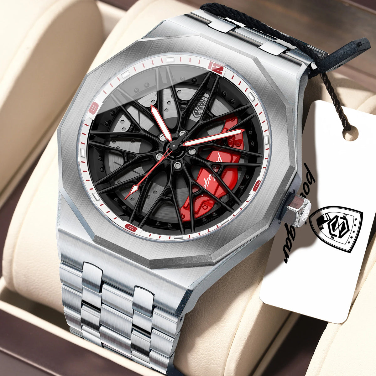 Poedagar 809 Men's Luxury Quartz Watch – Stainless Steel Band, Waterproof, Luminous