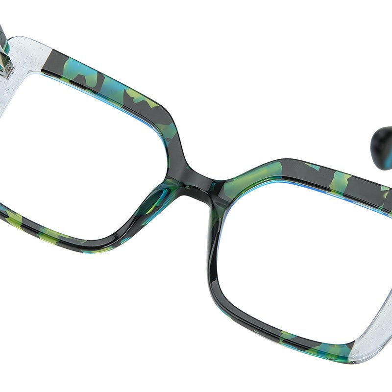 MCROONS Square Cat-Eye Glasses optical frame close-up
