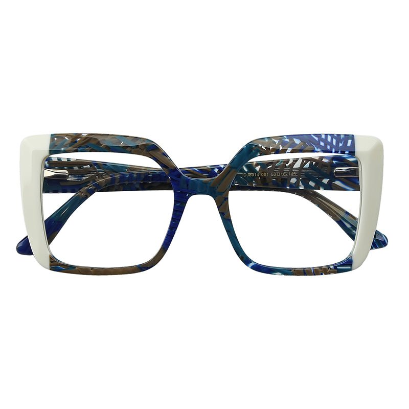 MCROONS Square Cat-Eye Glasses lens and frame detail
