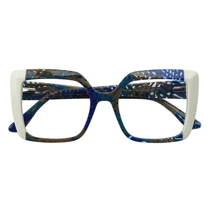 MCROONS Square Cat-Eye Glasses lens and frame detail