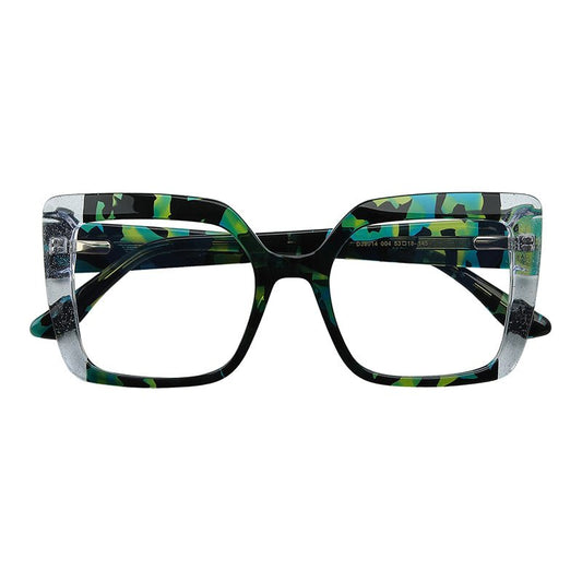 MCROONS Square Cat-Eye Glasses tortoiseshell acetate frames