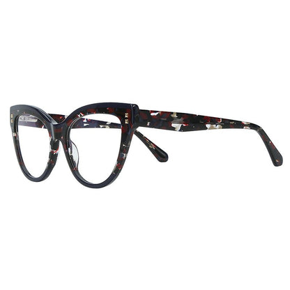MCROONS Luxury Cat-Eye Glasses women's frame close-up