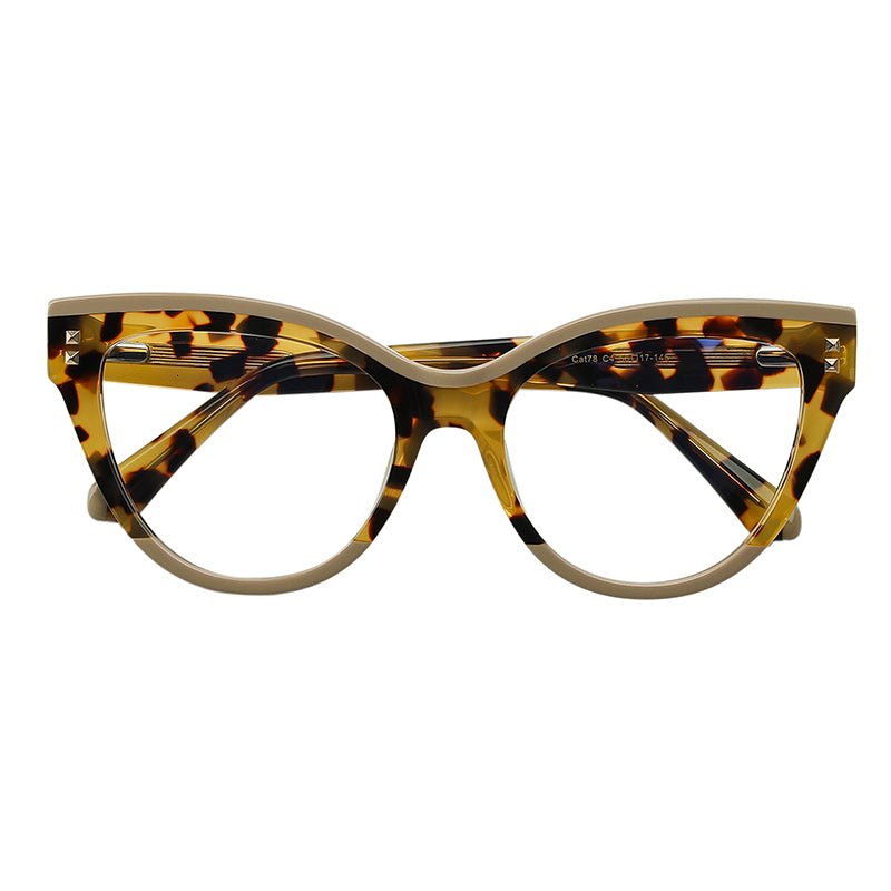 MCROONS Luxury Cat-Eye Glasses acetate detail