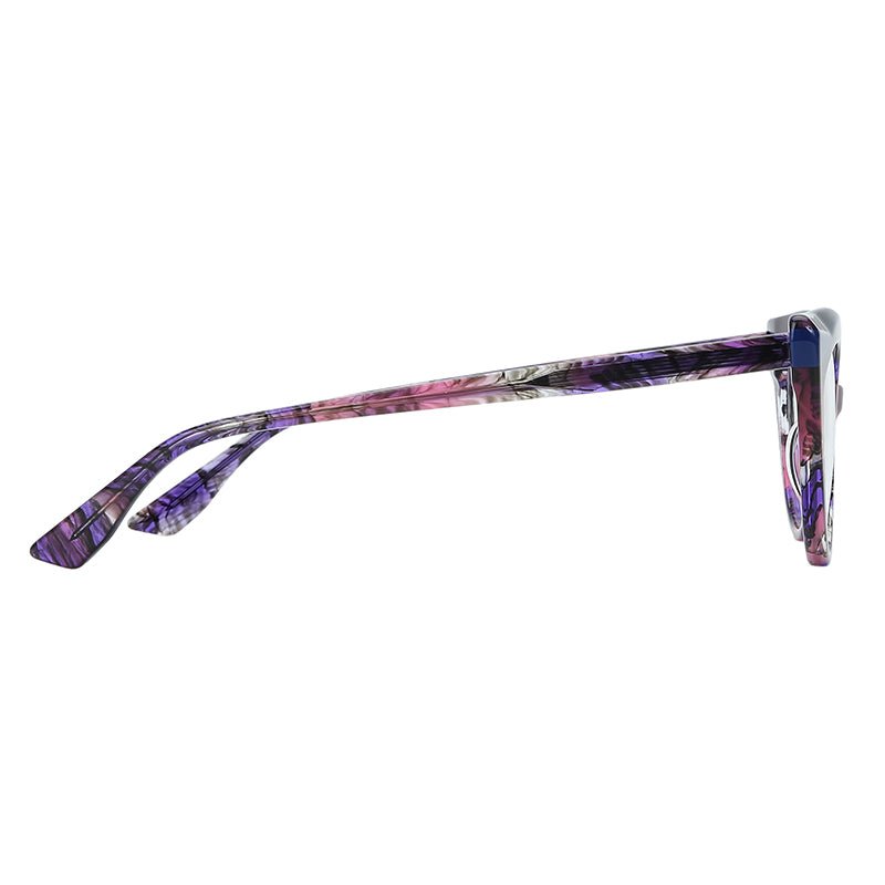MCROONS Burgundy Cat-Eye Glasses angled product view