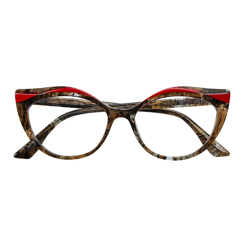 MCROONS Burgundy Cat-Eye Glasses stylish product image