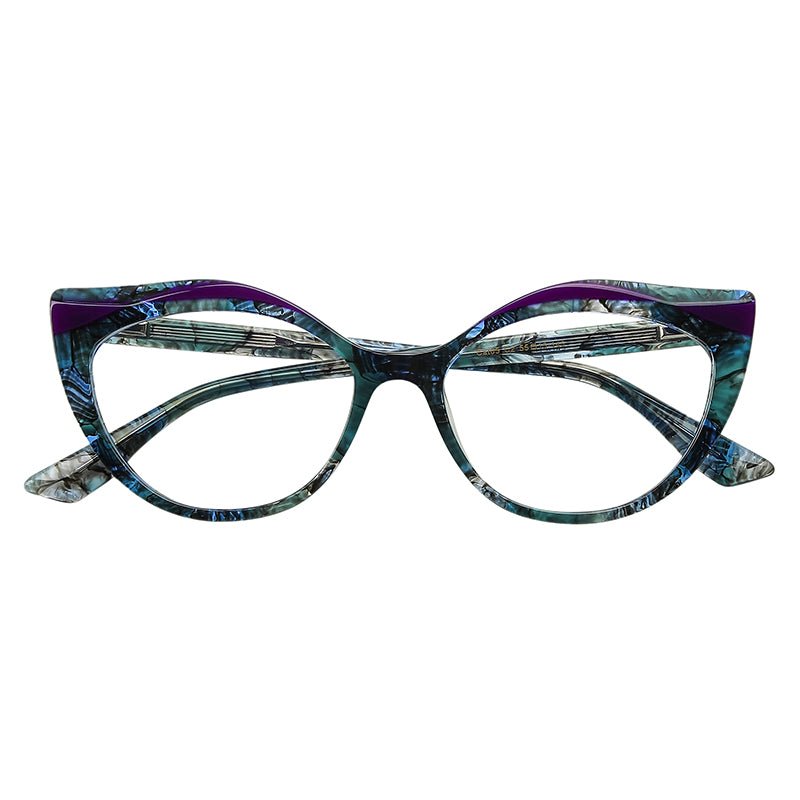 MCROONS Burgundy Cat-Eye Glasses women's acetate frames