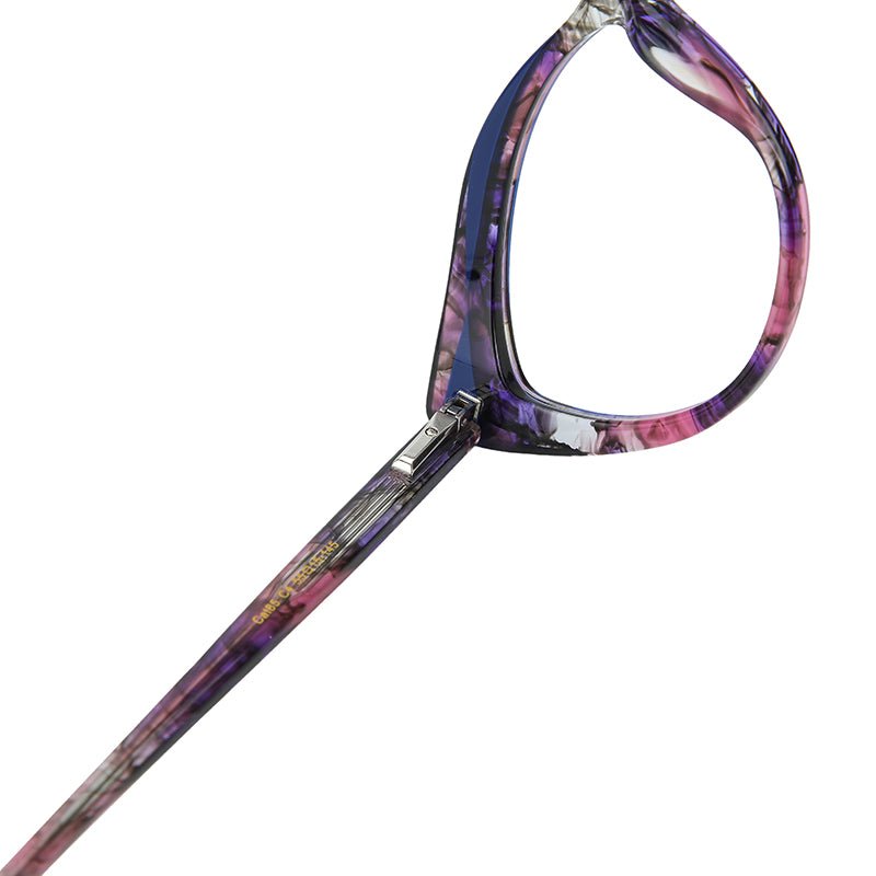 MCROONS Burgundy Cat-Eye Glasses side profile