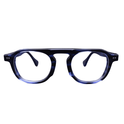 MCROONS Geometric Unisex Glasses bold transparent frames