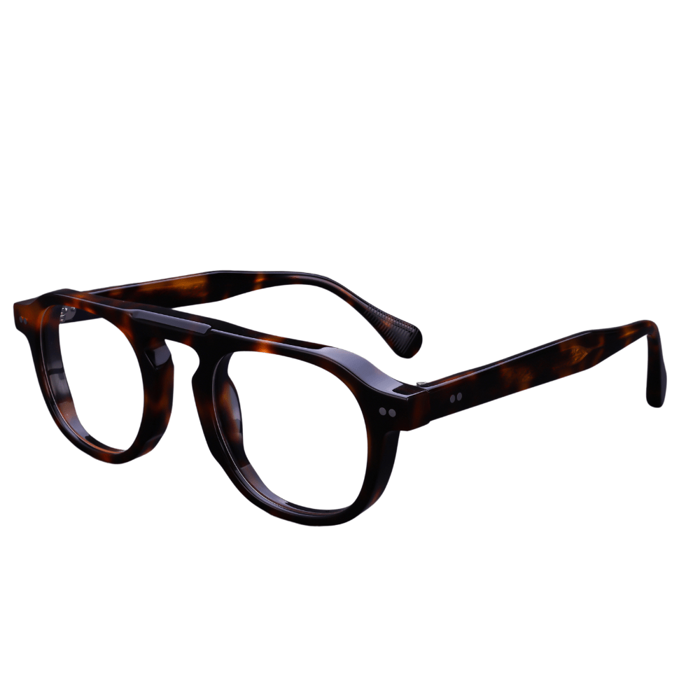 MCROONS bold transparent optical glasses side view