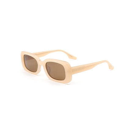 MCROONS Bold Rectangle Retro Sunglasses lens detail