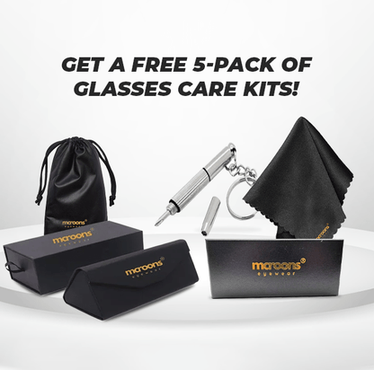 MCROONS glasses accessory case and cleaning cloth