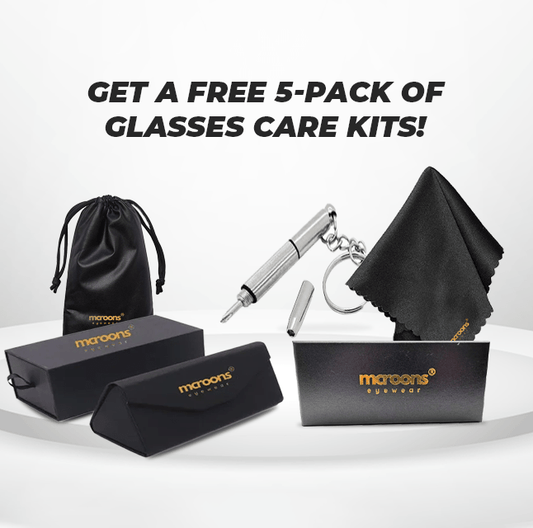 MCROONS glasses accessory case and cleaning cloth
