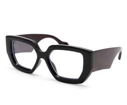MCROONS oval optical glasses brown frame view