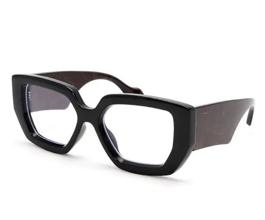 MCROONS oval optical glasses brown frame view