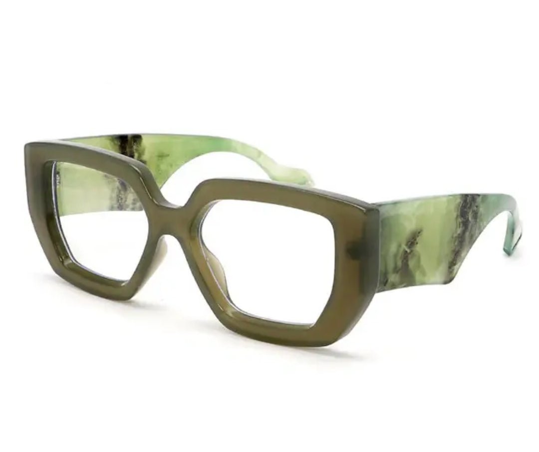 MCROONS oval eyeglasses white frame option