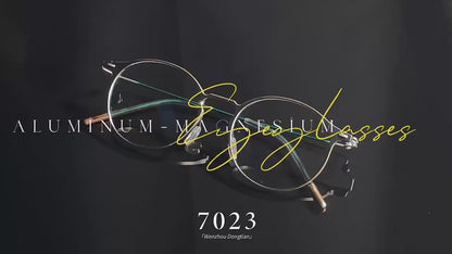 MCROONS Fashionable Round Metal Optical Glasses – Unisex, in Black, Light Pink, and Navy