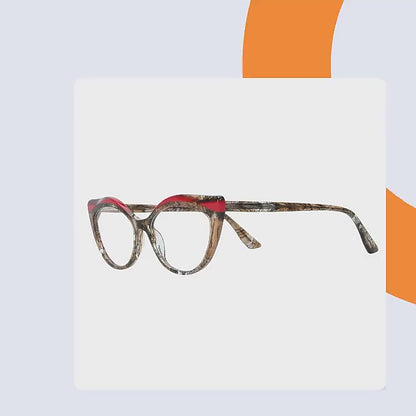 MCROONS Burgundy Cat-Eye Glasses | Women's Acetate Frames