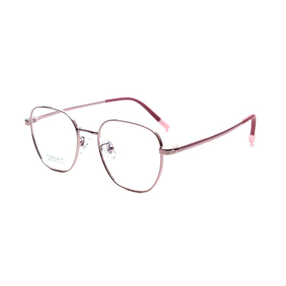 MCROONS kids geometric eyeglasses with oversized clear lenses in black, silver, rose gold, and pink frames for boys and girls