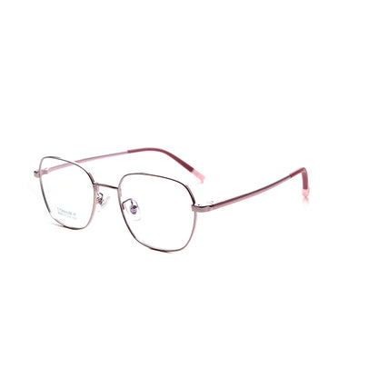 MCROONS kids' rectangle eyeglasses with modern stainless steel frames in black, silver, rose gold, and pink, for boys and girls