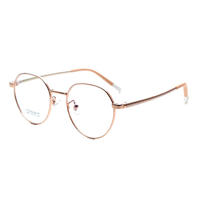 MCROONS kids black round eyeglasses with retro red accents, featuring a classic frame design for children.