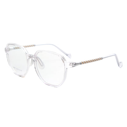 MCROONS Kids Black Geometric Glasses, Red Tip Nylon Frames, Boys and Girls, Pink, Black, Clear, Light Blue and Cyan