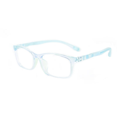 MCROONS kids light purple silicone rectangle eyeglasses for boys and girls, comfortable and whimsical, also available in other colors